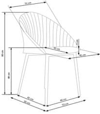Halmar Jedálenská stolička K357 - béžová / čierna