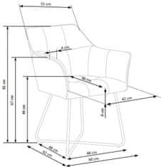 Halmar Jedálenské kreslo K377 - béžová / čierna
