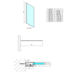 POLYSAN Polysan, MODULAR SHOWER stena na inštaláciu na múr, jednodielna, 700 mm, MS1-70