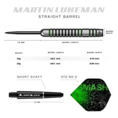 Mission Šípky Steel Martin Lukeman - Black & Green - 25g