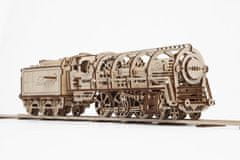 UGEARS 3D puzzle Parná lokomotíva s Tenderom na uhlie