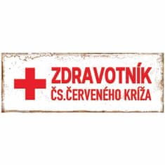 Retro Cedule Ceduľa Zdravotník - ČS. Červeného Kríža