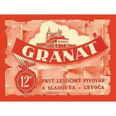 Retro Cedule Ceduľa Granát - Prvý Levočský Pivovar a Sladovňa - Levoča