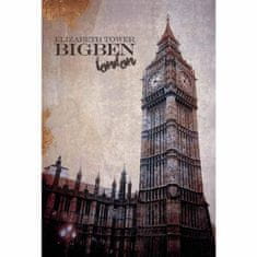 Retro Cedule Ceduľa Big Ben Londín
