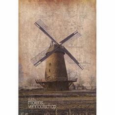 Retro Cedule Ceduľa Netherlands - Windmill