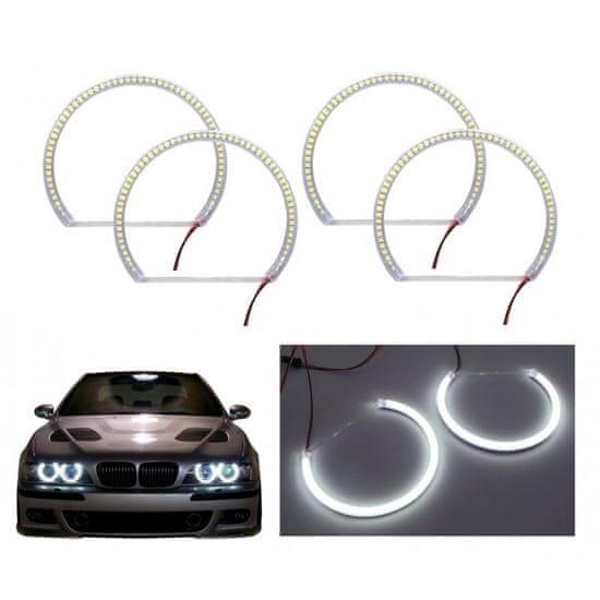 motoLEDy BMW E46 (98-01) LED Angel Eye krúžky sada pred zdvihom 4x 1000lm