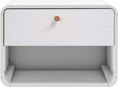 Danish Style Nočný stolík Caitlin, 51 cm, biela