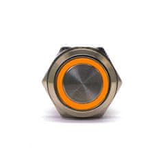 motoLEDy Spínač zapnutia/vypnutia, tlačidlo zámku LED 18 mm Oranžová