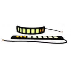 motoLEDy flexibilné denné svetlá DRL + smerové svetlá COB LED 20 + 6W Nové 2x 1050lm 2ks