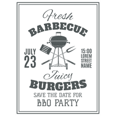 Retro Cedule Ceduľa Barbecue Burgers Party 2