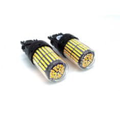 motoLEDy P27W 2ks LED žiarovky 2x 3156 12-24V CANBUS oranžové PREMIUM 2000lm