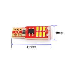 W5W LED žiarovka T10 12V-18V CANBUS 460lm Biela