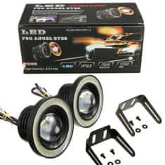 motoLEDy DRL COB LED SVETLÁ anjelské oko denné svetlo, priemer 6,5 cm 3200lm 2ks