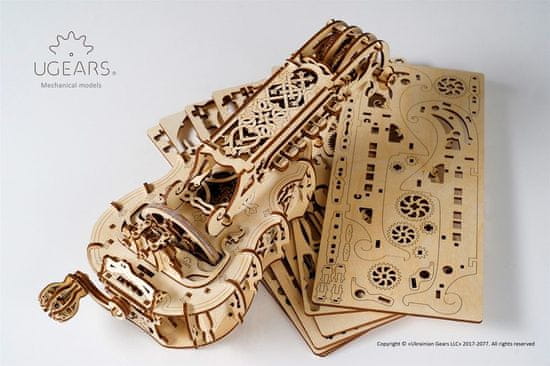 UGEARS 3D puzzle Hurdy-Gurdy - Hrací verklík