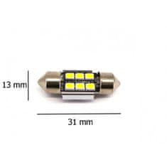 motoLEDy C5W, C3W LED SV8.5 12-24V CANBUS 31mm 220lm biela