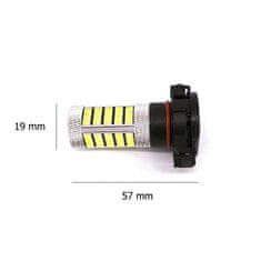 motoLEDy H16 LED žiarovka PS19W, PS24W, PSX24W 12V 2160lm CANBUS Biela