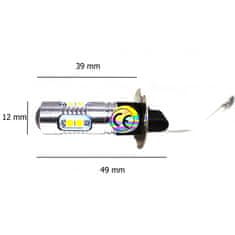 motoLEDy H3 LED žiarovka 12V 1200lm CANBUS