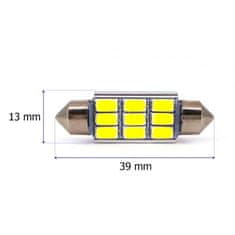 motoLEDy C10W LED žiarovka SV8.5 12V CANBUS 39mm Biela 360lm