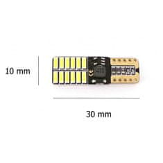 motoLEDy W5W LED žiarovka T10 12V-24V CANBUS 400lm biela