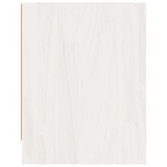 Vidaxl Nočný stolík biely 40x30,5x40 cm borovicový masív
