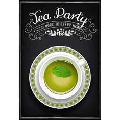 Retro Cedule Ceduľa Vintage - Tea Party