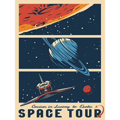 Retro Cedule Ceduľa Vesmír Edition - Space Tour