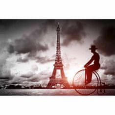 Retro Cedule Ceduľa Paríž bicykel eiffelova veža - Paris
