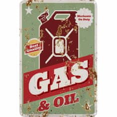Retro Cedule Ceduľa Gas & Oil