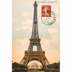 Retro Cedule Ceduľa Paríž známka, eiffelova veža - Paris