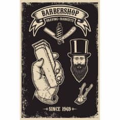 Retro Cedule Ceduľa Barbershop Shaving Haircuts