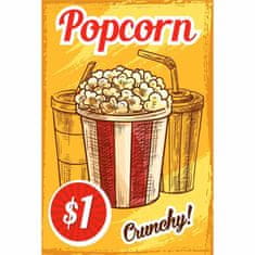 Retro Cedule Ceduľa Restaurant Menu 3 - Popcorn