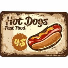 Retro Cedule Ceduľa Restaurant Menu Hot Dogs