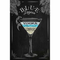 Retro Cedule Ceduľa Drink BLUE Lagon