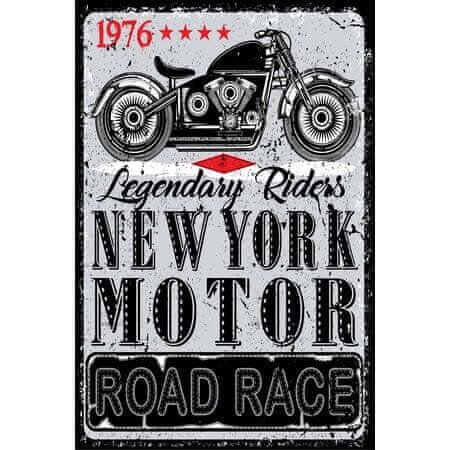 Retro Cedule Ceduľa New York Motor Road Race