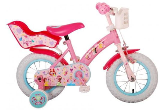 Volare Detský bicykel Disney Princess - Dievčenský - 12 palcový - Ružový - Sedadlo pre bábiku