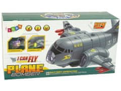 Lean-toys Dopravné lietadlo Bombardér Svetlá Zvuk