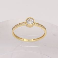 Amiatex Zlatý prsteň 87950 + Nadkolienky Gatta Calzino Strech, 58, 1.45 G
