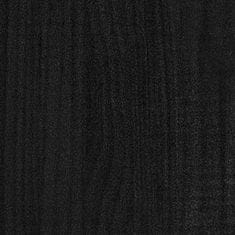 Vidaxl Nočný stolík čierny 40x31x40 cm borovicový masív