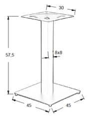 STEMA Podstavec stola - kovový SH-5002-5/L/B - 45x45 cm