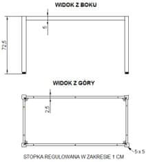 STEMA Stolový rám NY-A057/136/K - 136x66 cm, alu