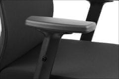 STEMA Otočná ergonomická kancelárska stolička RIVERTON F/H/AL, hliníková základňa, synchrónny mechanizmus, nastaviteľné sedadlo, čierna/šedá