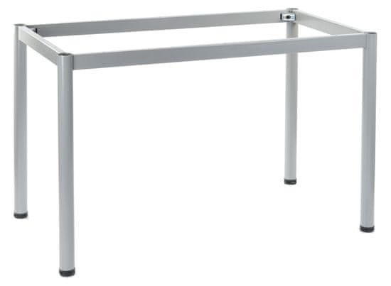 STEMA Kovový rám na stôl alebo písací stôl NY-A057/O, noha s priemerom 5 cm, nastaviteľné plastové nožičky, 176x76x72,5 cm, šedá farba