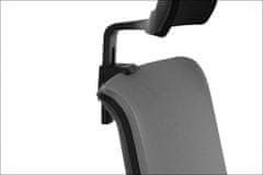STEMA Otočná ergonomická kancelárska stolička RIVERTON F/H/AL, hliníková základňa, synchrónny mechanizmus, nastaviteľné sedadlo, čierna/šedá