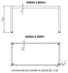 STEMA Stolový rám NY-A057/136/O - 136x76 cm, biely