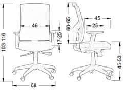 STEMA Otočná stolička KB-8922B GREY