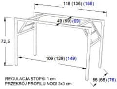 STEMA NY-A024 - 116x66 cm, čierna