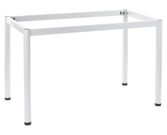 STEMA Kovový rám na stôl alebo písací stôl NY-A057/O, noha s priemerom 5 cm, nastaviteľné plastové nožičky, 136x76x72,5 cm, biela