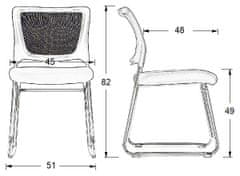 STEMA Stolová stolička CN-52/CH BLACK