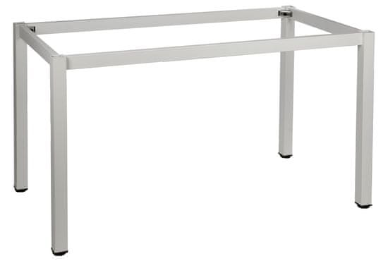 STEMA Kovový rám na stôl alebo písací stôl NY-A057/K, noha 5x5 cm, nastaviteľné plastové nožičky, 116x66x72,5 cm, biela farba