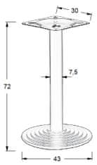 STEMA Podstavec stola - liatina SH-5005-1/B - &#8709 43 cm